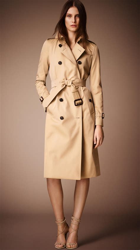 burberry honey heritage leather wrist trench|Long Kensington Heritage Trench Coat in Honey.